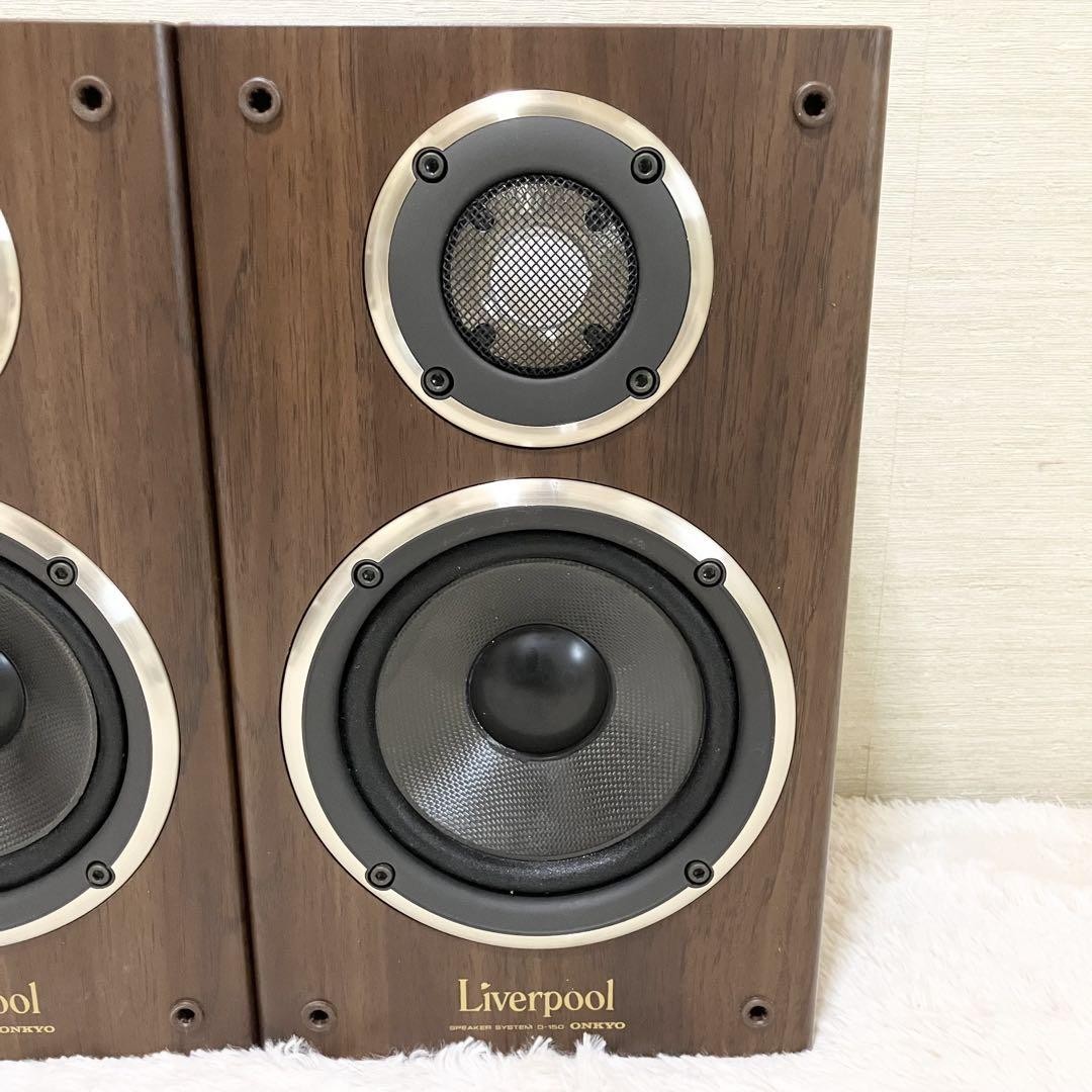 ONKYO D-150 Liverpool Speakers Pair Edge Refoamed Made in Japan