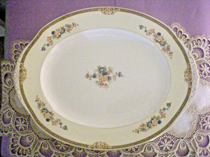 W. H. Grindley 16 1/2" Serving Platter Floral England