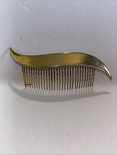Vintage 1950  s Gold Tone Metal Hair Comb