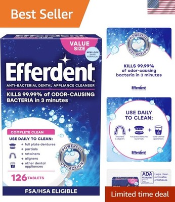 Denture Cleaner Tablets   Dental Appliances, Aligners, Mouth Guard, and Retai...