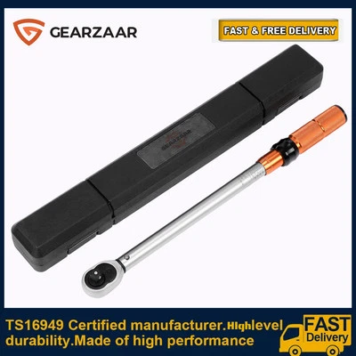 GEARZAAR 1/2 Inch Drive Ratchet Torque Wrench Calibrated Tool 20-200Nm Adjustable Torque