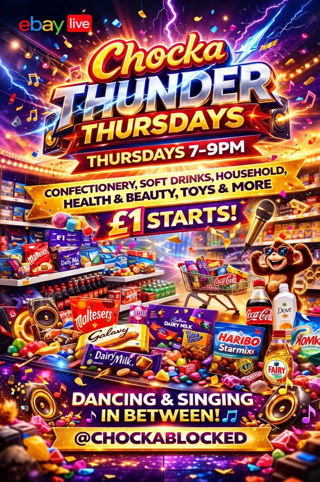 Chocka Thunder Thursdays, Clearance Confectionery, Snacks & Lots More