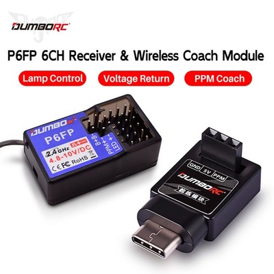 DUMBORC P6FP RC Receiver Wireless Coach Module for RC Transmitter X5P/X6PM/X6P