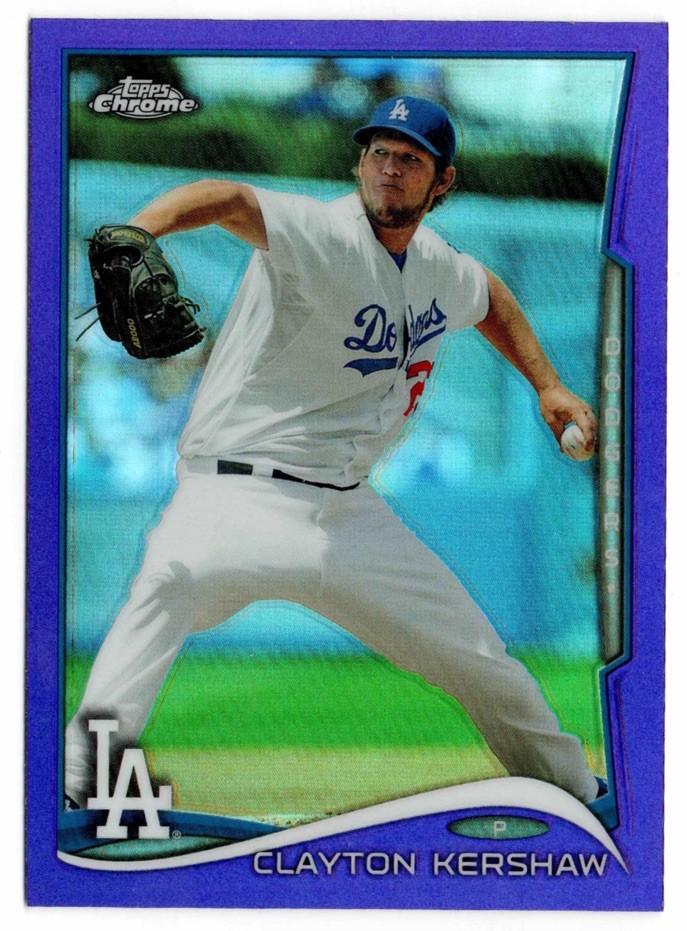 2014  CLAYTON KERSHAW Topps Chrome Purple Refractor #100