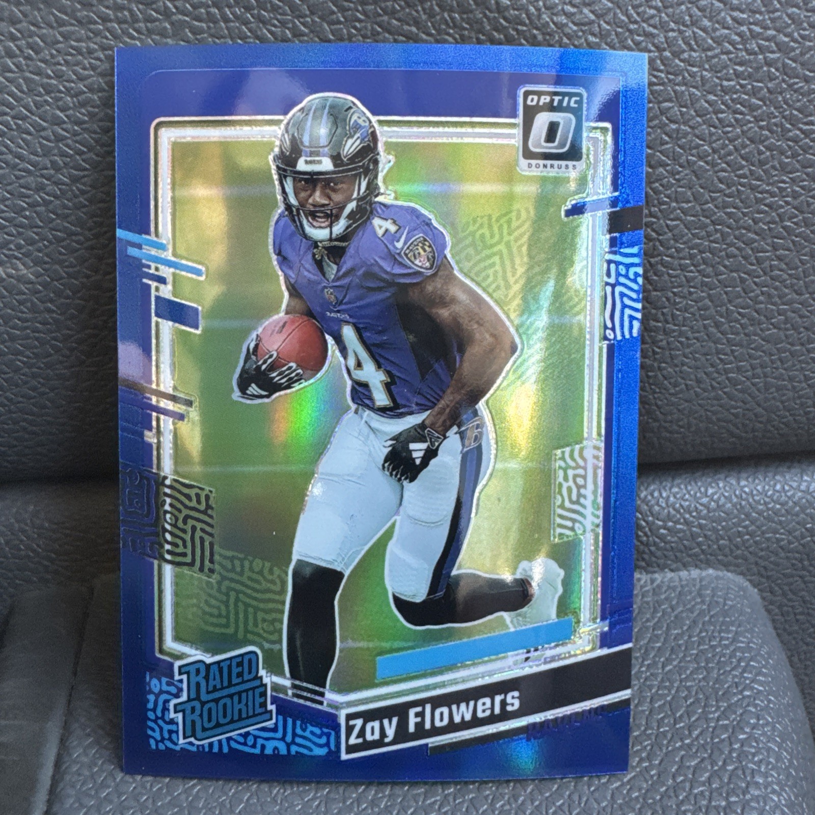 2023 Panini Donruss Optic - Rated Rookie Zay Flowers #210 Blue Prizm /199 (RC)