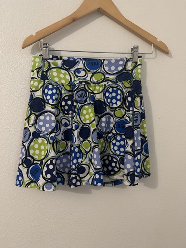 Pickleball Bella Skirt Blue White Women’s Size 1 Small Dink Spellout Skort EUC