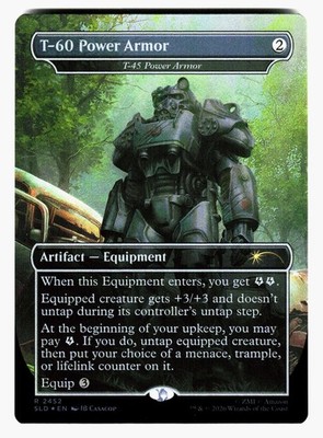 T-60 Power Armor #2452 T-45 Power Armor (NM) (Rainbow Foil) Secret Lair MTG