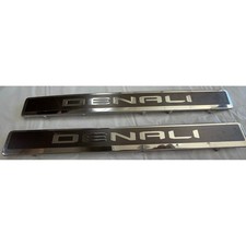 GMC Denali Door Sill Plates Chrome Trim Set of 2 OEM Replacement D045