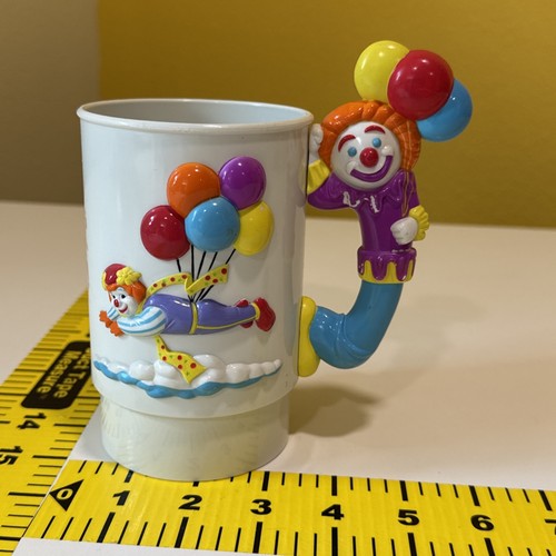 Vintage Barnum & Bailey Collector's Plastic Circus Clown Mug Multicolor Balloons - Picture 12 of 17