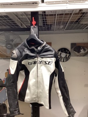 Vintage Dainese Made in Italy Racing Suit Leather Perforated Mens Size 54 Armor