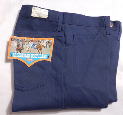DEADSTOCK Vintage LEVI'S 517 STA PREST Blue Boot Cut Pants Size 29 X 34