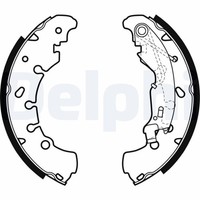 Delphi Bremsbacken Satz 203Mm Hinten Passend FüR CitroËN Nemo Fiat Fiorino Grand