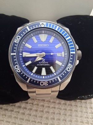 SEIKO Prospex Blue Samuri Save The Ocean Automatic  Men's Dive Watch SRPC93K1