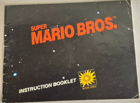 Super Mario Bros Nintendo NES 5 Screw Early Print Game Cartridge Manual Sleeve