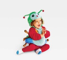 Plush Infant Caterpillar Hooded Pullover Halloween Costume Baby 0-6 Months