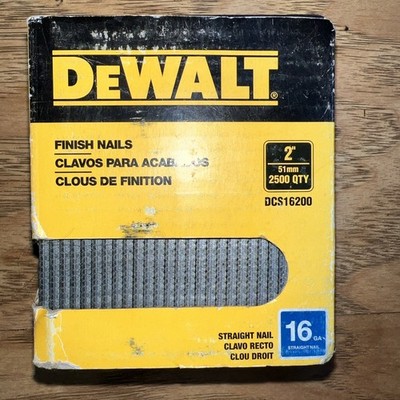 DEWALT DCS16200 16GA 2'' Straight Finish Nails 2500 Pack