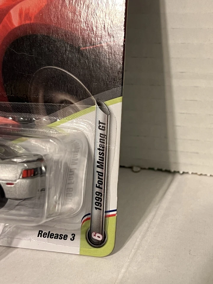 Ford Mustang GT 1999 Johnny Lightning cupé plateado Xtreme años 90 Muscle Cars nuevo en paquete Foto 3 de 4