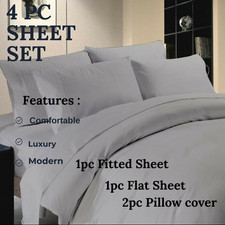 1000 TC US Size 100 Egyptian Cotton Duvet Set/Sheet All Bed Set White