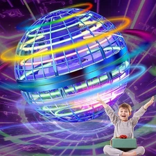 Flying Orb Ball Toy - 2025 Upgraded Magic Flying Orb Toy with LED Light 360°R...