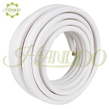 White Pipe Install Kit For Mini Split Heat Pump Systems 50 Feet 1/4" - 3/8" Dia.