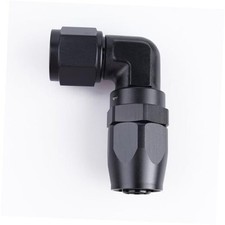 -16 AN 90 Degree Low Profile Forged Swivel Elbow Hose 16AN Black - 90 Degree