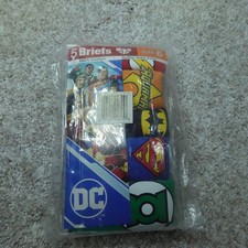 Justice League Underwear Boys 6 Briefs Cotton DC Comic 5 Pairs