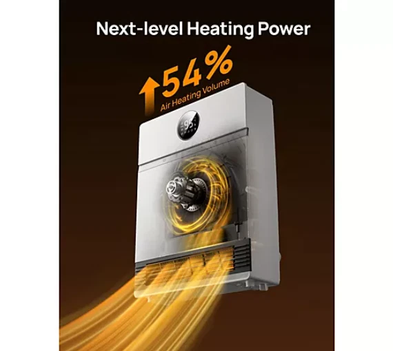 Calentador de espacio inteligente montado en la pared con oscilación DREO Foto 3 de 4