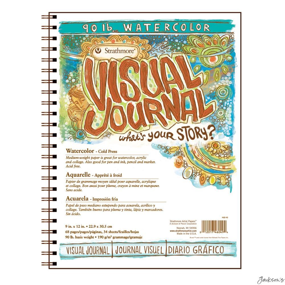 Strathmore Visual Journal Watercolour Paper Pad Cold Press 9x12in 34 Sheets