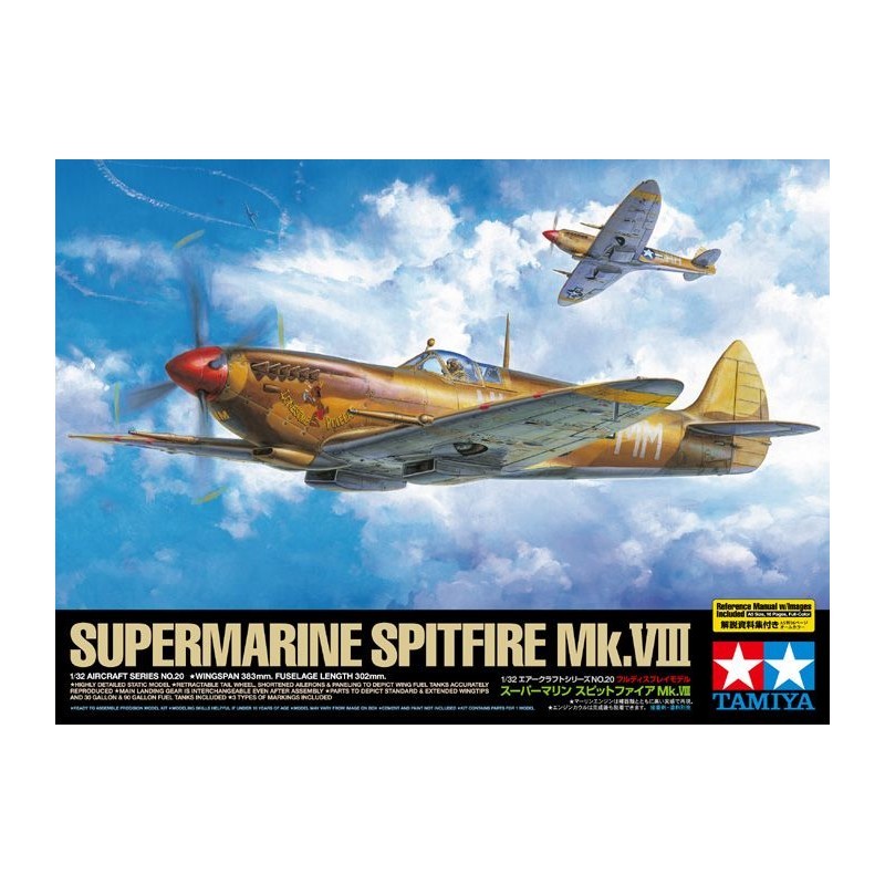 Tamiya 60320 Supermarine Spitfire Mk.VIII 1/32 maquette avion de chasse