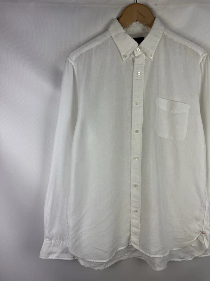 Beams Plus Japan Men’s Long Sleeve Linen Button Up Shirt Size L  - Image 2 of 4