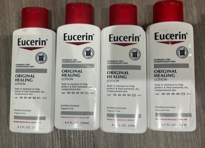 Eucerin Original Healing Lotion, Extremely Dry Skin, Fragrance Free 8.4 Oz -4 Pk