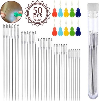 Hand Sewing Needles 50 Pcs Large Eye Set