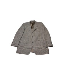Vintage 70s 80s Brooks Brothers Men 41R Tweed Scottish Shetland Wool Glen Plaid
