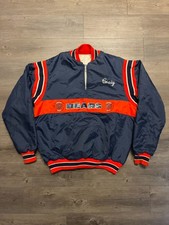 Vintage NFL Chicago Bears DeLong Jacket Men's XL Navy Pullover 1/4 Zip 80s 90s