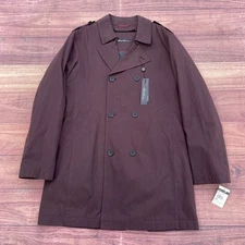 Kenneth Cole Men's Double Breasted Pea Coat Jacket Water Repellent Coat Sz 40L