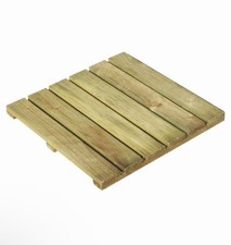 Wooden Interlocking Decking Tiles Garden Patio Floor Tiles Non Slip Tile 45x45CM