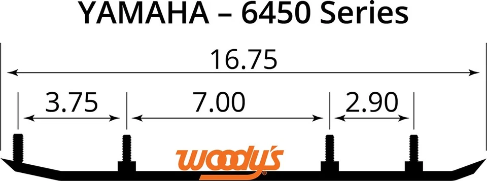 Corredores planos Woody's EYV3-6450 4" carburo Yamaha Foto 2 de 2