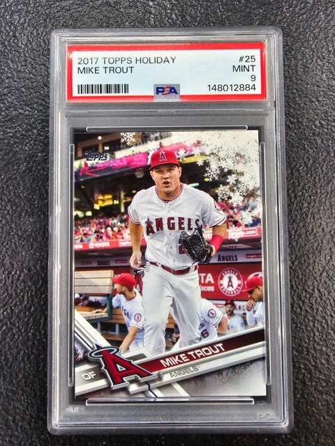 2017 Topps Holiday #HW25 Mike Trout PSA 9
