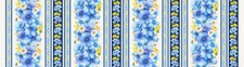 Floral Fabric By Yard Bee Kind Flower Stripe Cotton Timeless Treasures CD3257