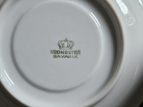 Vtg Kronester Bavaria Demitasse Fine Chine Coffee/Teacup Saucer Set Engraved 432 - Picture 18 of 21
