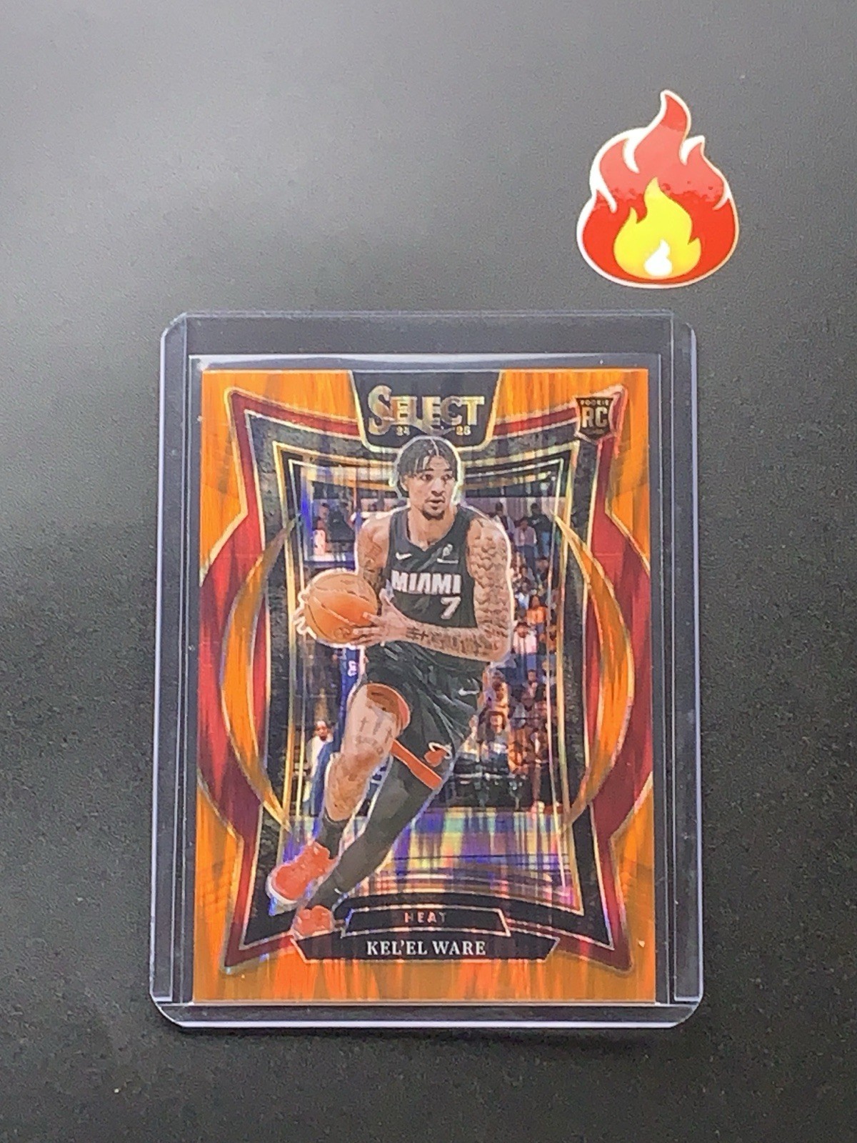 2024-25 Panini Select - Concourse Kel'el Ware #66 Orange Flash Prizm (RC)