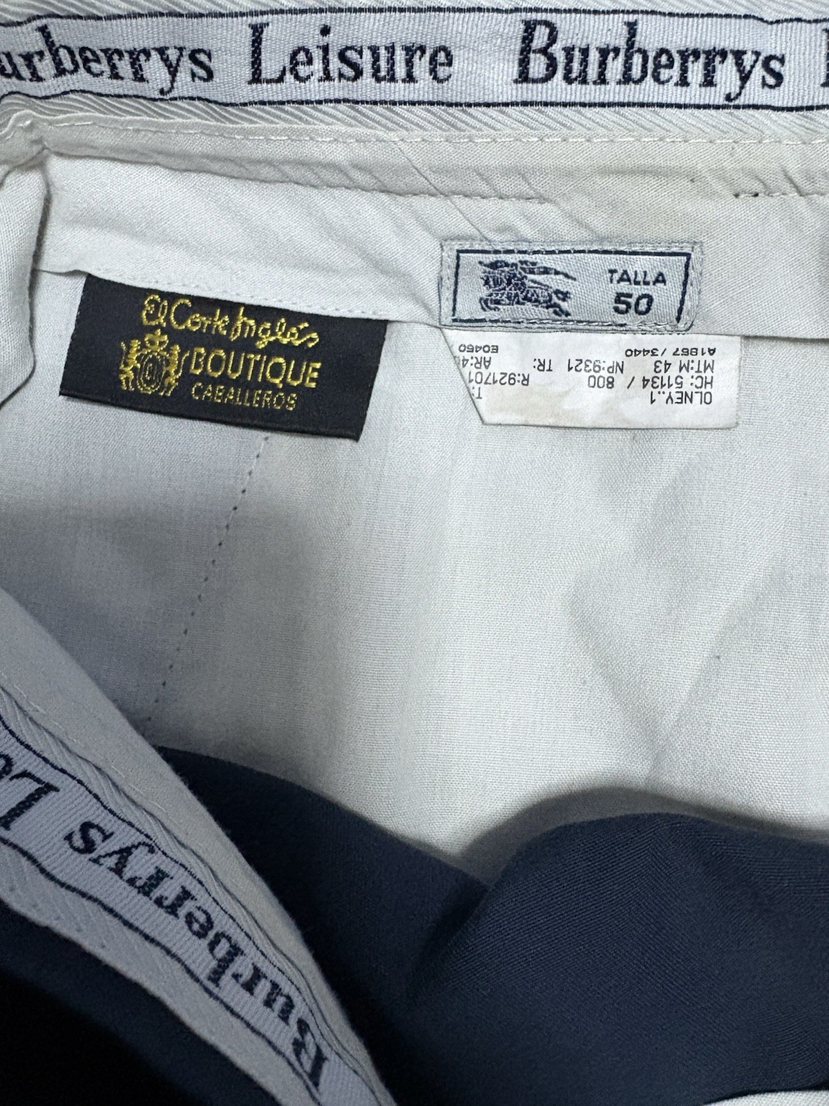 Burberrys Leisure Men's Cloth Pants - Size 50 (L/XL) - Dark Blue - Vintage image 6