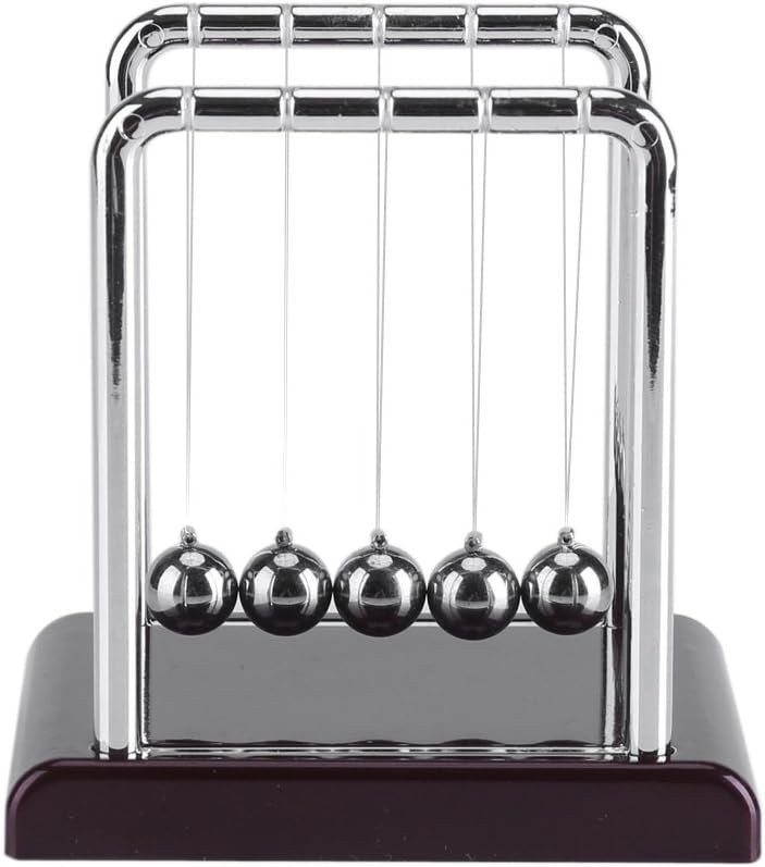 Small Newtons Cradle, 5 Physical Swinging Balls Educational Toy Balance Magnetic