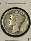 1917-D Mercury Dime   G+   Rim Filing