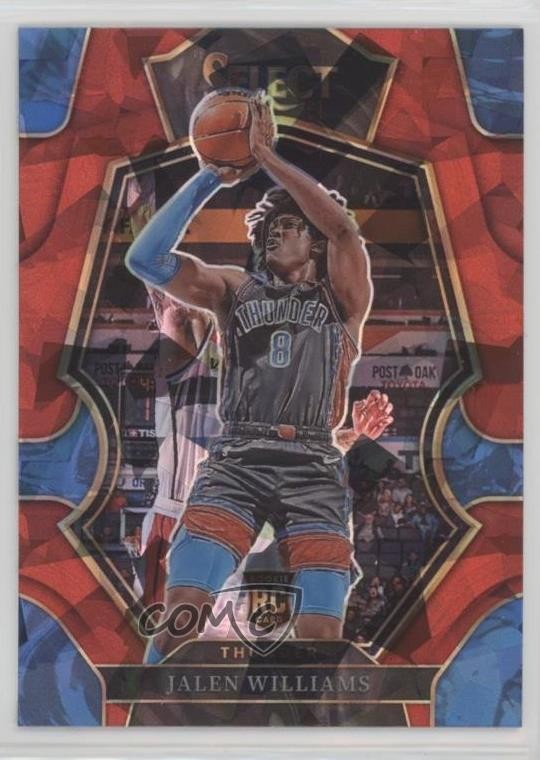 2022 Panini Select Premier Level Red Cracked Ice Prizm Jalen Williams #167 0ds5