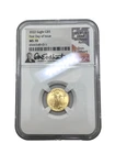 2022 American Eagle MS70 FDOI 1/10oz Fine Gold Coin $5 NGC Everhart Signed