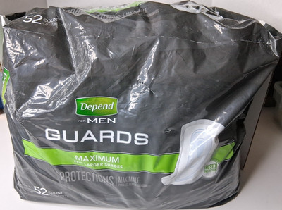 Depends Men Maximum Absorbency Guards Depend Discreet 41 Pack Male Pads