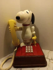 Vtg Vintage Peanuts The Snoopy and Woodstock Phone 1976 Pushbutton Telephone