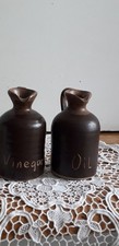 Vintage Abaty Steinzeug (Abaty Cymru) Öl und Essig Flaschen