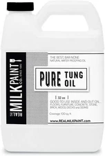 Real Milk Paint, Pure Tung Oil for Wood 32 Fl Oz (Pack of 1), Amber 